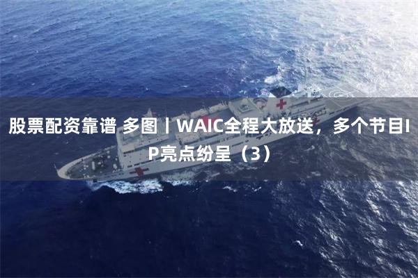 股票配资靠谱 多图丨WAIC全程大放送，多个节目IP亮点纷呈（3）