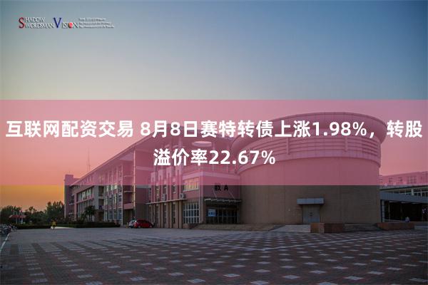 互联网配资交易 8月8日赛特转债上涨1.98%，转股溢价率22.67%