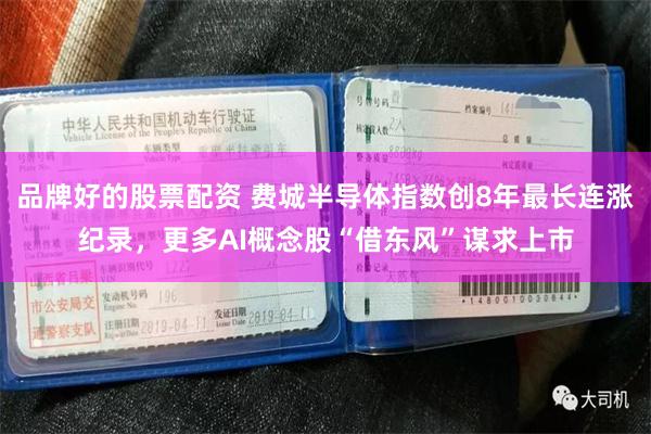品牌好的股票配资 费城半导体指数创8年最长连涨纪录，更多AI概念股“借东风”谋求上市